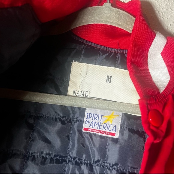 Macys Thanksgiving Day Parade Red Jacket Performance Team Bomber Coat Sz M - Picture 3 of 6